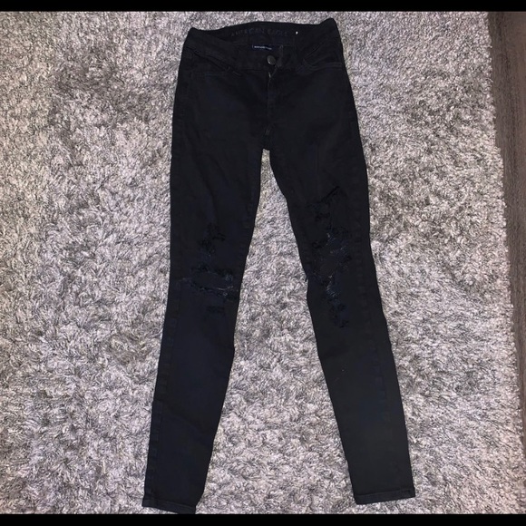 Black ripped jeans - Picture 1 of 2